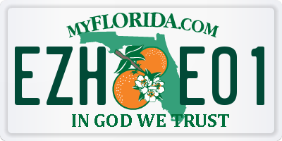 FL license plate EZHE01