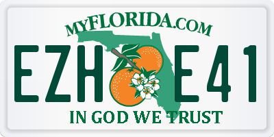 FL license plate EZHE41