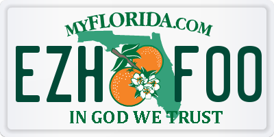 FL license plate EZHF00