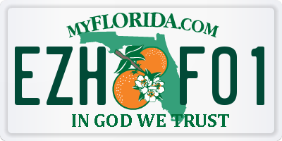 FL license plate EZHF01