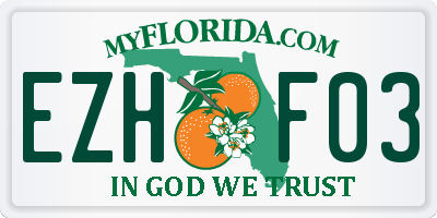 FL license plate EZHF03