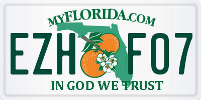 FL license plate EZHF07
