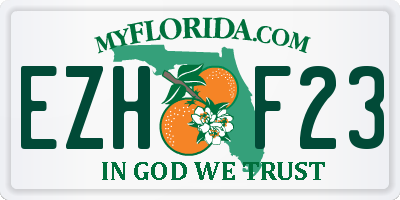 FL license plate EZHF23