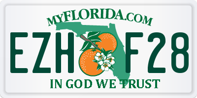 FL license plate EZHF28