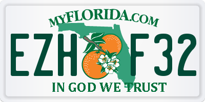 FL license plate EZHF32