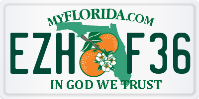 FL license plate EZHF36