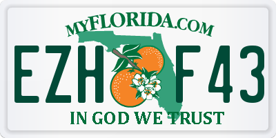 FL license plate EZHF43