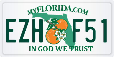 FL license plate EZHF51