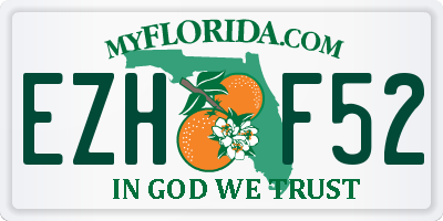 FL license plate EZHF52