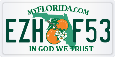FL license plate EZHF53