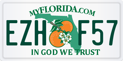 FL license plate EZHF57