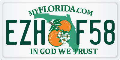 FL license plate EZHF58