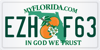 FL license plate EZHF63