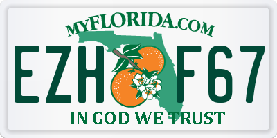FL license plate EZHF67