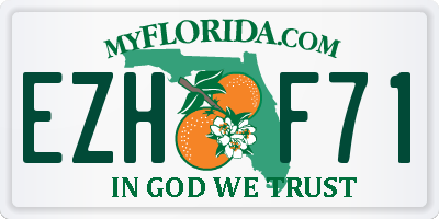 FL license plate EZHF71