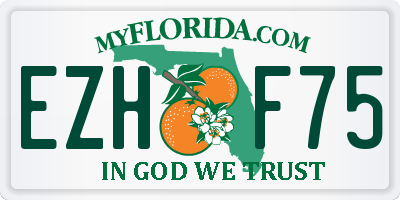 FL license plate EZHF75