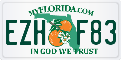 FL license plate EZHF83