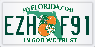 FL license plate EZHF91