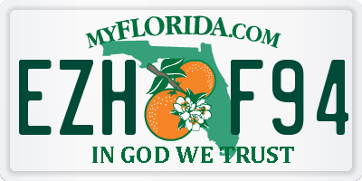 FL license plate EZHF94
