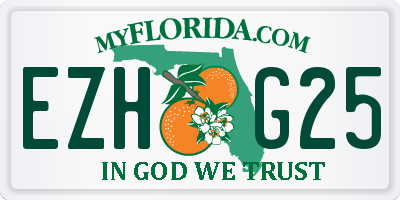 FL license plate EZHG25
