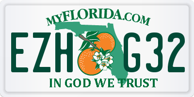 FL license plate EZHG32