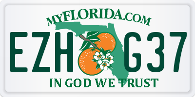 FL license plate EZHG37