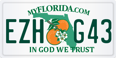 FL license plate EZHG43