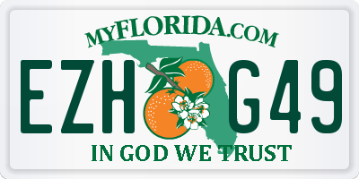 FL license plate EZHG49