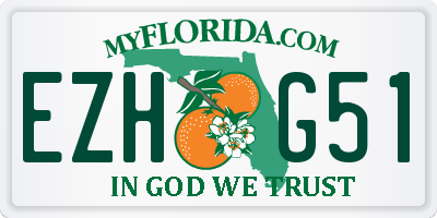 FL license plate EZHG51