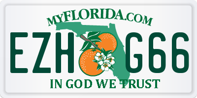 FL license plate EZHG66