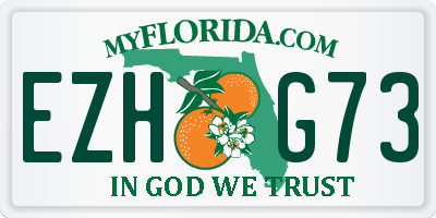 FL license plate EZHG73