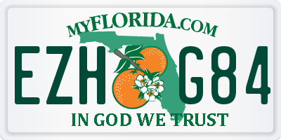 FL license plate EZHG84