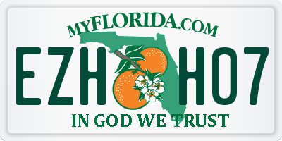FL license plate EZHH07