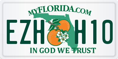 FL license plate EZHH10