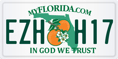 FL license plate EZHH17