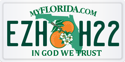 FL license plate EZHH22