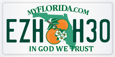 FL license plate EZHH30