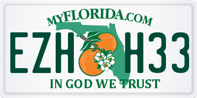 FL license plate EZHH33