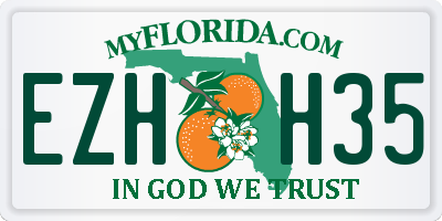FL license plate EZHH35