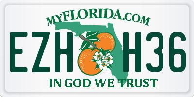 FL license plate EZHH36