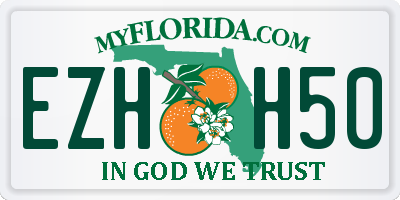 FL license plate EZHH50