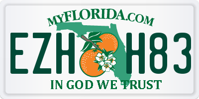 FL license plate EZHH83