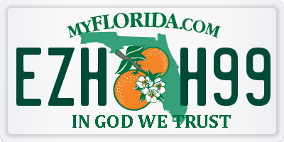 FL license plate EZHH99