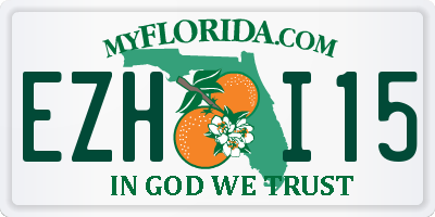 FL license plate EZHI15