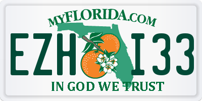 FL license plate EZHI33