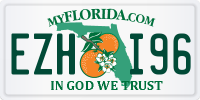 FL license plate EZHI96