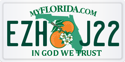 FL license plate EZHJ22