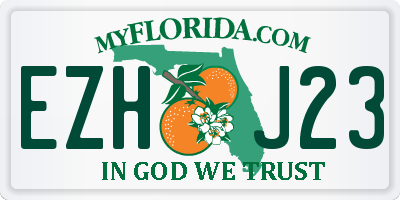 FL license plate EZHJ23