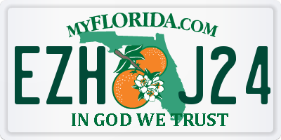 FL license plate EZHJ24