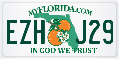 FL license plate EZHJ29